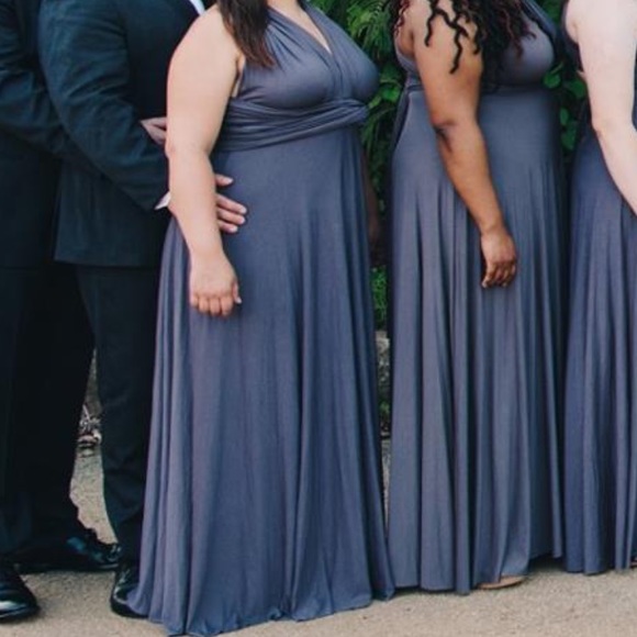 Lulus Dresses & Skirts - Dark Grey wrap dress